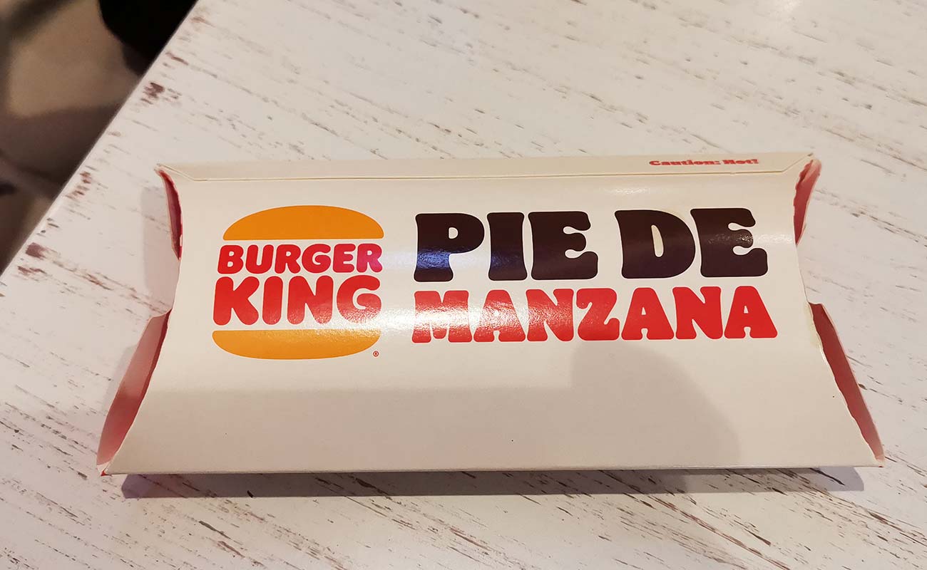 Pastel de Manzana 12g / Restaurante Burger King Oxigeno